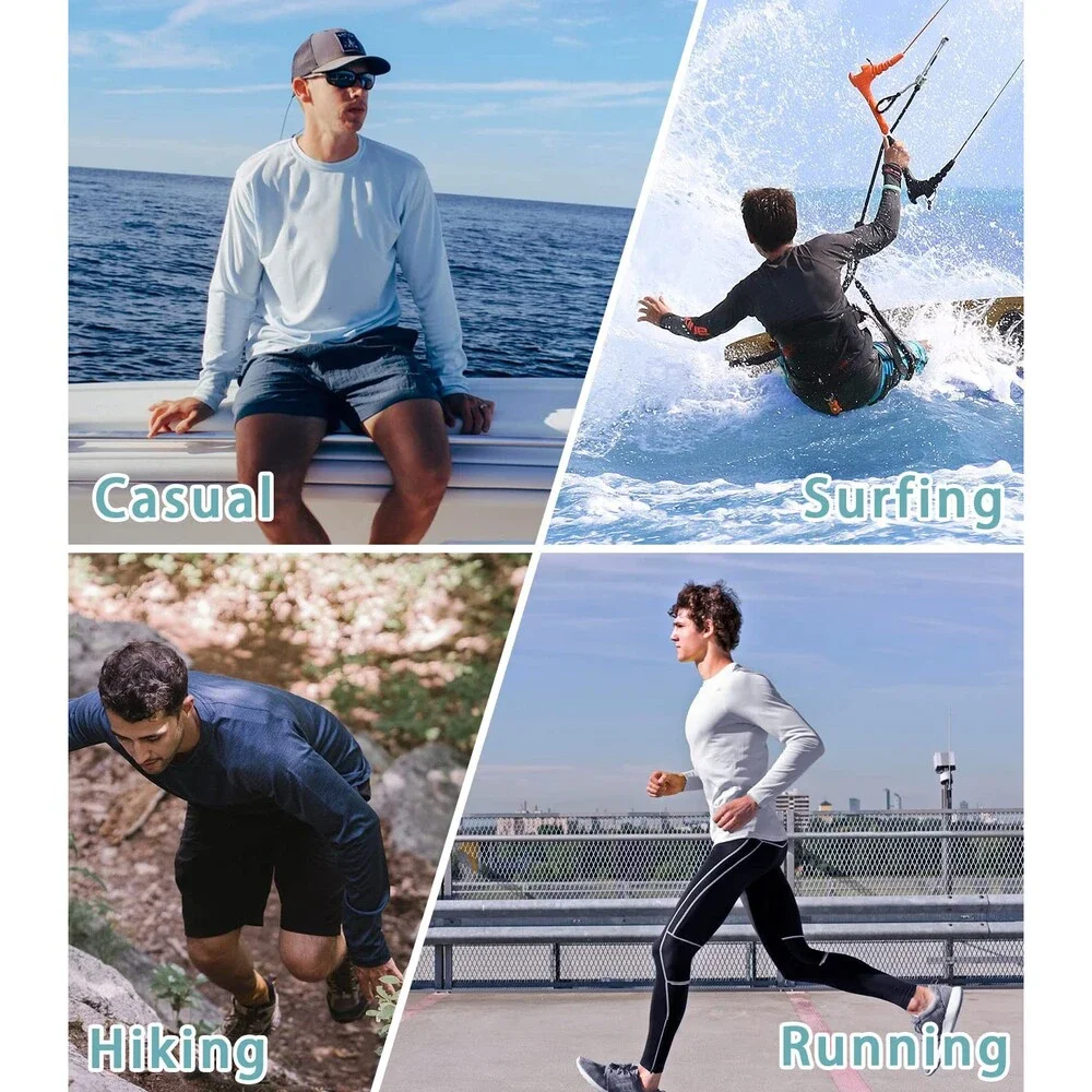 NORTHYARD Men's UPF 50+ Hoodie Shirts Long Sleeve Sun Protection Fishing Swim M